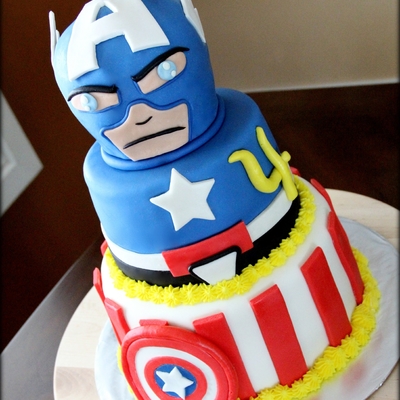 Captain America Birthday Cake
