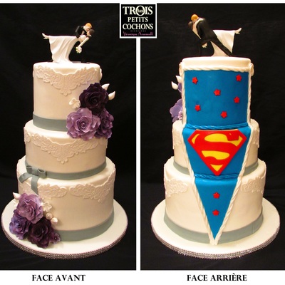 Front And Back Different Style Of Wedding Cake