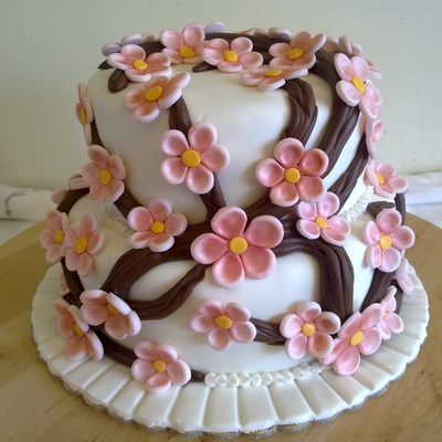 Cherry Blossom Flowers Cake