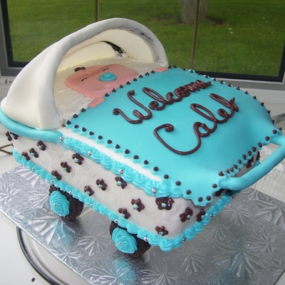 3D Baby Buggy Cake