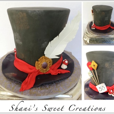 Mad Hatters Hat Cake For An Alice In Wonderland Themed 50Th Birthday Party