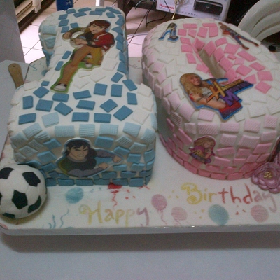 Number, Mock Mosaic,xter Stickers