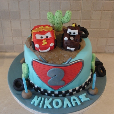Mcqueen And Mater Cake
