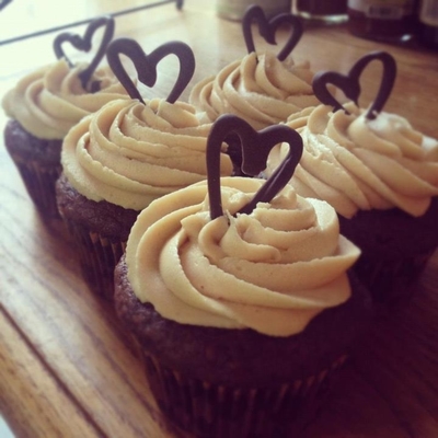 Chocolate/banana Cupcake With Peanut Butter Buttercream