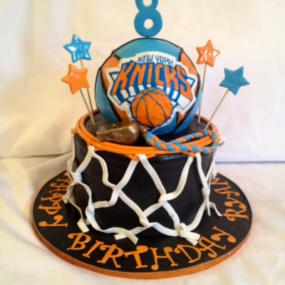 Knicks Fan - Happy Birthday Basketball Cake