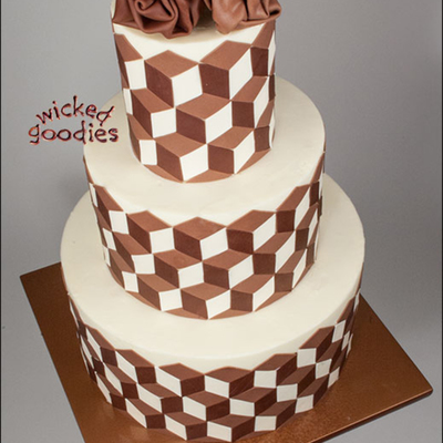 Chocolate Optical Illusion Cake