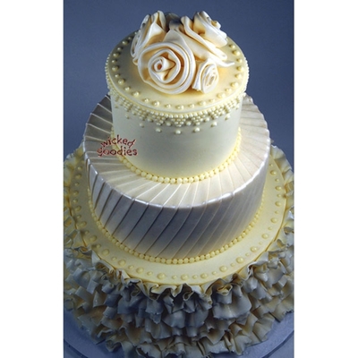 Bride's Gown Wedding Cake