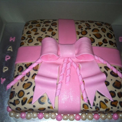 Leopard Print 21St Birthday Cake
