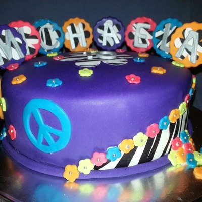 Purple, Zebra And Peace