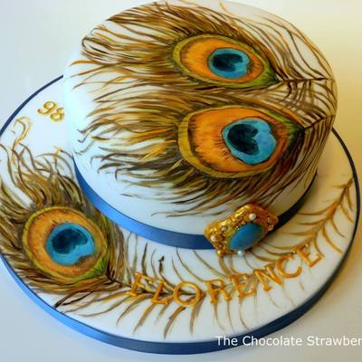 Peacock Feather Birthday Cake