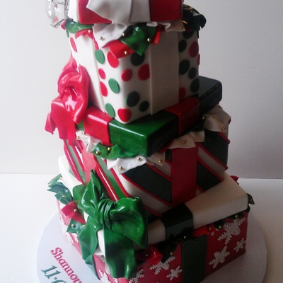 Christmas Inspired Engagement Cake
