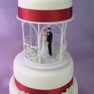 Wedding Cake With Hydrangeas