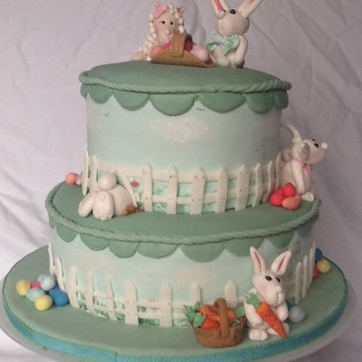 Easter Cake Made For A Family Celebration