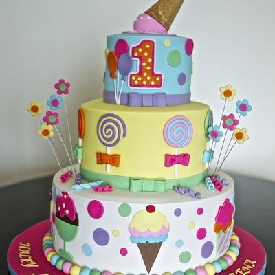 Icecream Theme Cake.