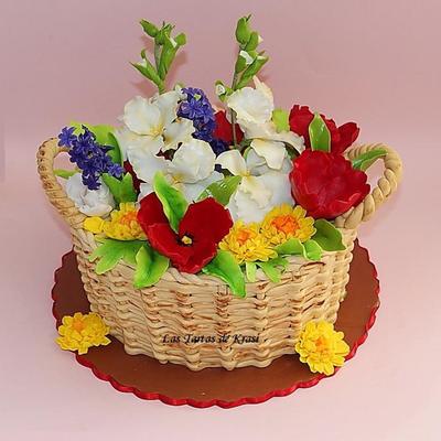 Flowers Basket Cake
