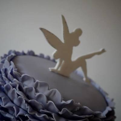Silhouette Tinkerbell Cake