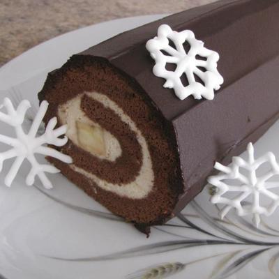 Chocolate And Banana Rolled Cake