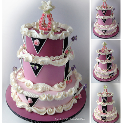 Cake Made For A Wedding Anniversary Decorated With Royal Icing