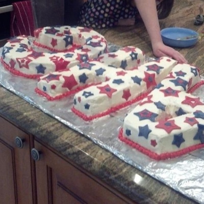 Carved Ahg Cake For Dds Final Badge Project Buttercream Icing With Mmf Fondant Stars