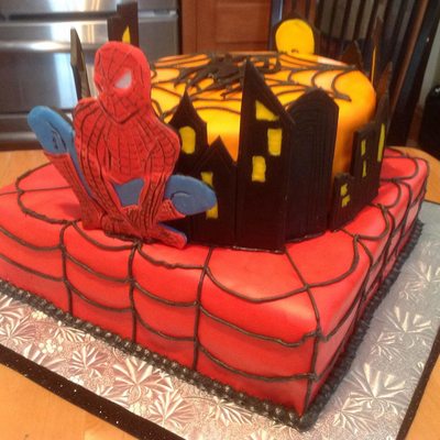 Spiderman Celebration Cake For A Batz Mitzvah