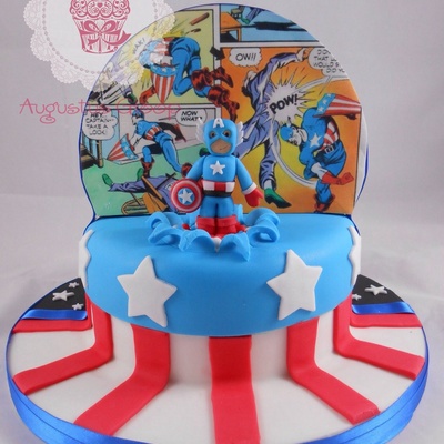 Double Sided Star Wars Yoda And Captain America Cake
