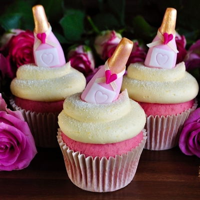Pink Champagne Cupcakes