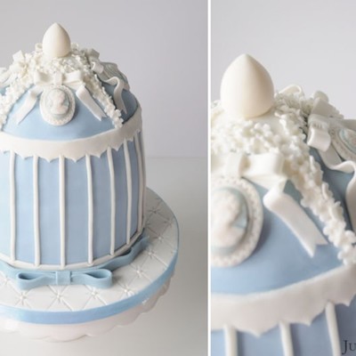 Wedgwood Inspired Birdcage Cake
