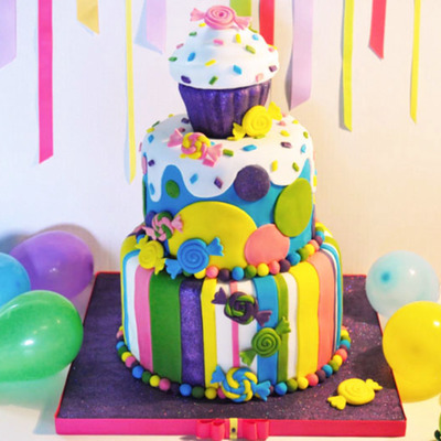 Rainbow Candy Cake