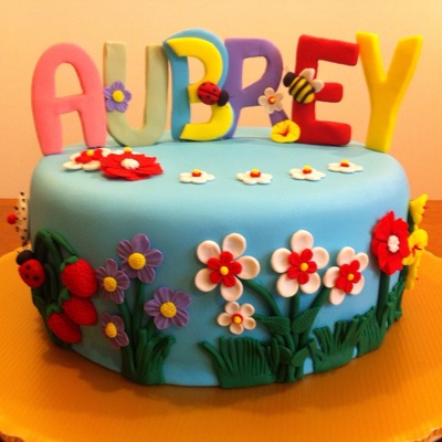 I Made This For My Granddaughters 3Rd Birthday She Loves Flowers Its A Sour Cream Pound Cake 10 Covered With Bc And Fondant My Daught