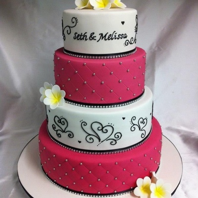 4 Tier Mud Cakes With Ganache And Marshmallow Fondant