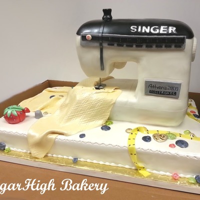 Sewing Machine Cake