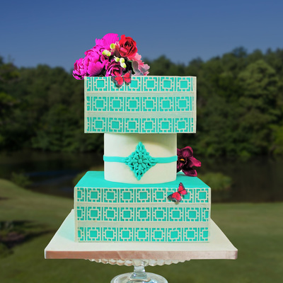 Square Wedding Cake Created By Elaine Rhule