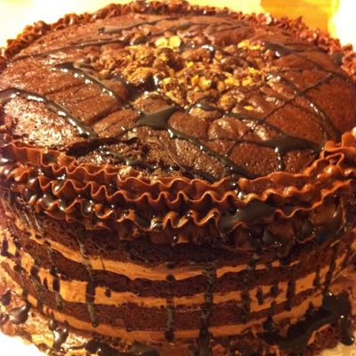 Nutella Filled Chocolate Cake