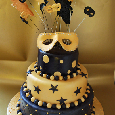 Masquerade Cake All Edible Except The Wires