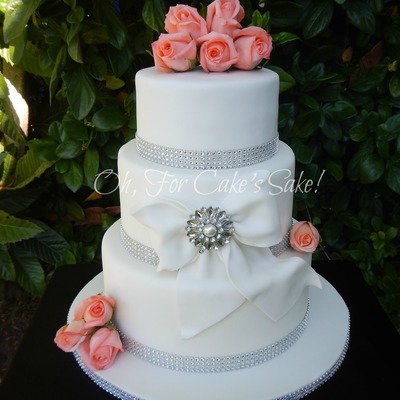 Romantic New Years Wedding Cake