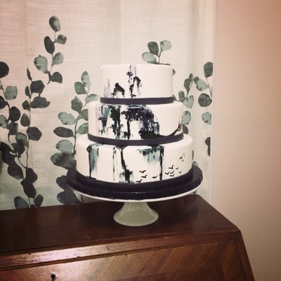 Mountain Drawing Cake