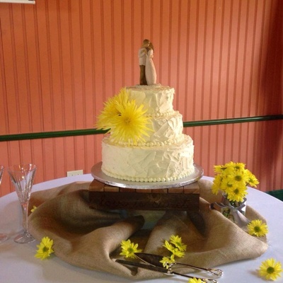 Rustic 3 Tier Buttercream Wedding Cake