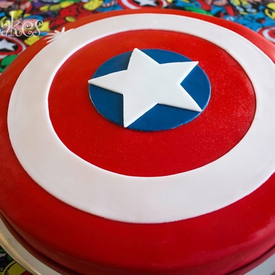 Captain America Birthday Cake