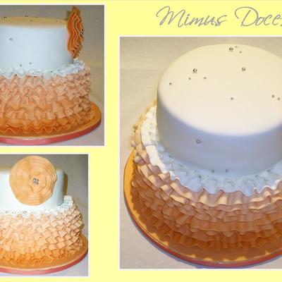 Frilled Christening Cake