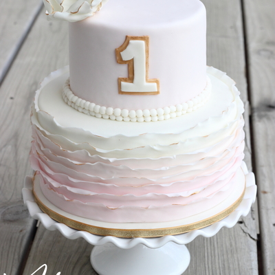 Ruffle Birthday Cake