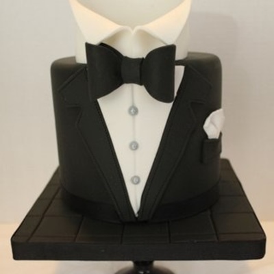 6X6 Tall Tuxedo Cake