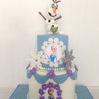 Frozen Cake W Sculpted Olaf Sculpted Olaf Using Laura From Krazy Kool Cakes Tutorial