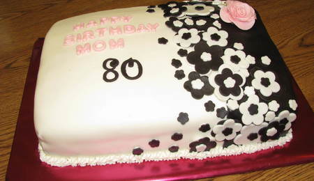 moms 80th birthday cake