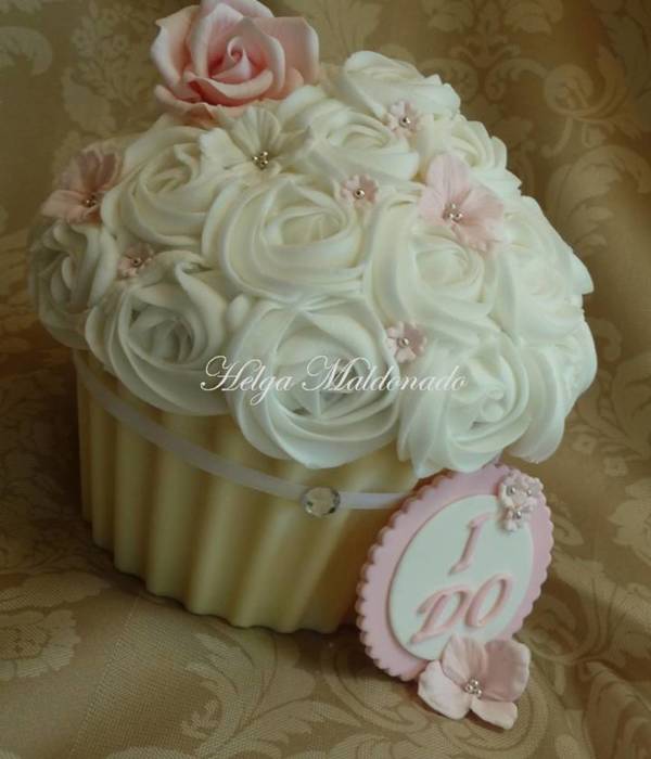 Jumbo Cupcake Wedding Cake