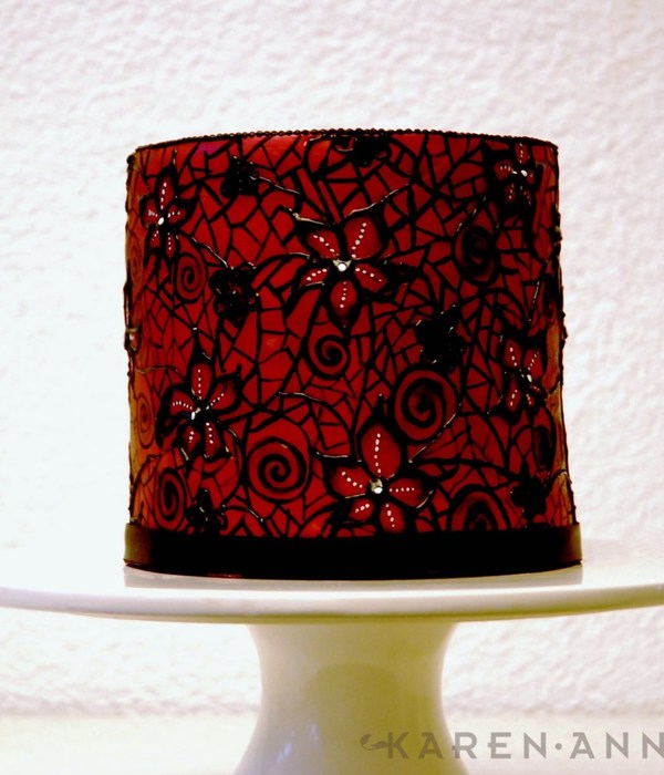 Black Lace (Wedding) Cake