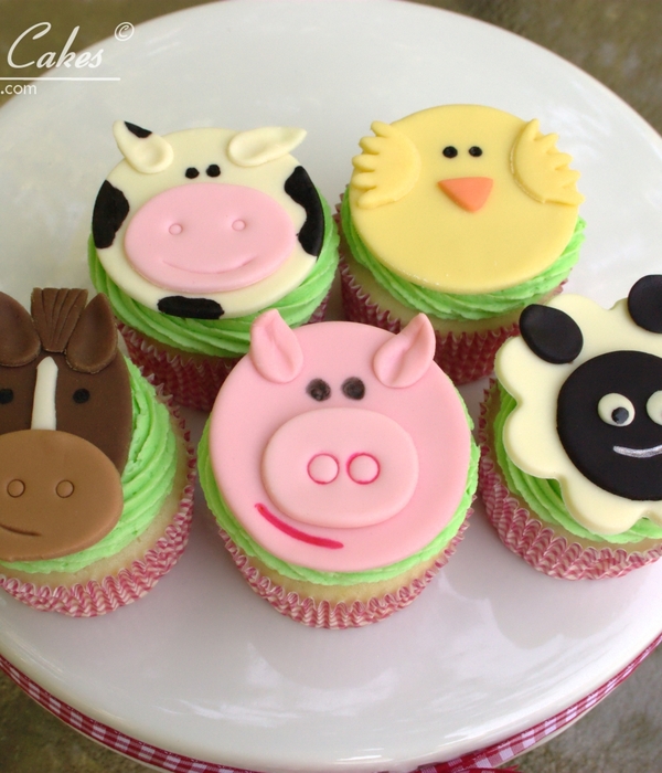 Farm Animal Cupcakes