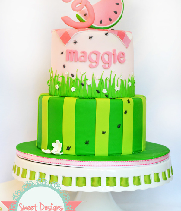 Watermelon Lmf Fondant Birthday Cake