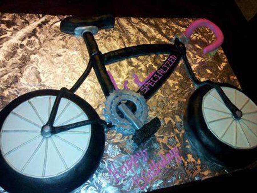 Bicycle Cake Made To Look Like Birthday Girls Real Bike