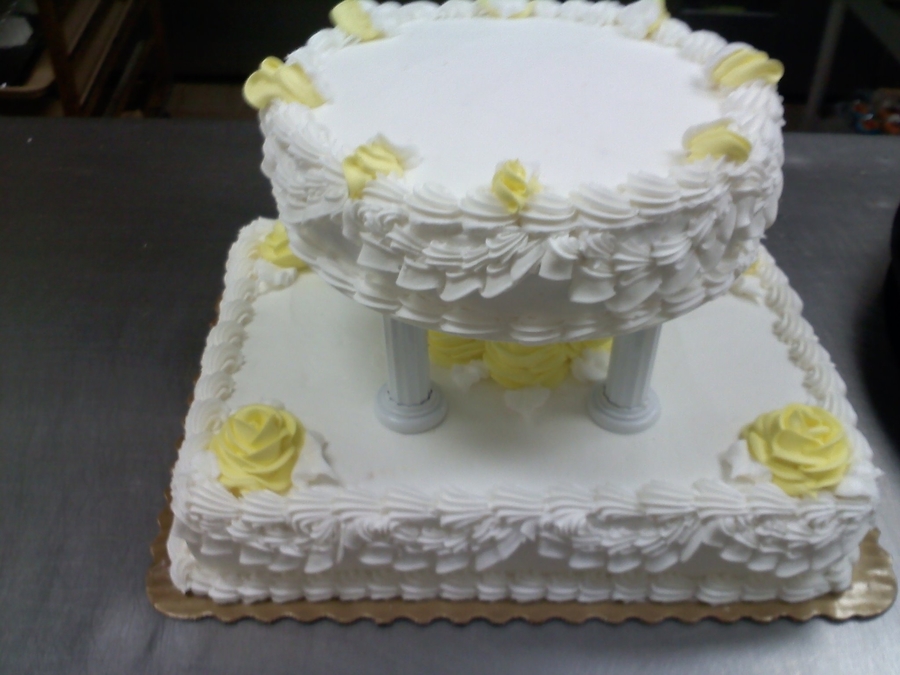 2Tier Anniversary Cake - CakeCentral.com
