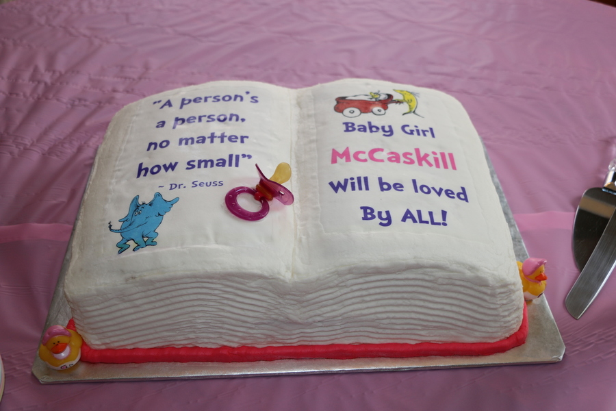 Dr. Seuss Girl Baby Shower Book